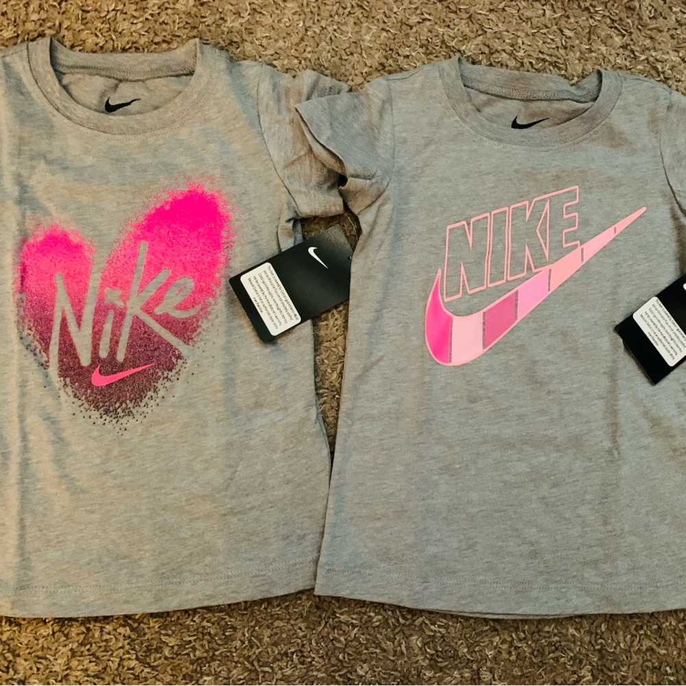 Nike Kids' Gray and Pink T-Shirts